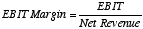 EBIT Margin = EBIT / Net Revenue